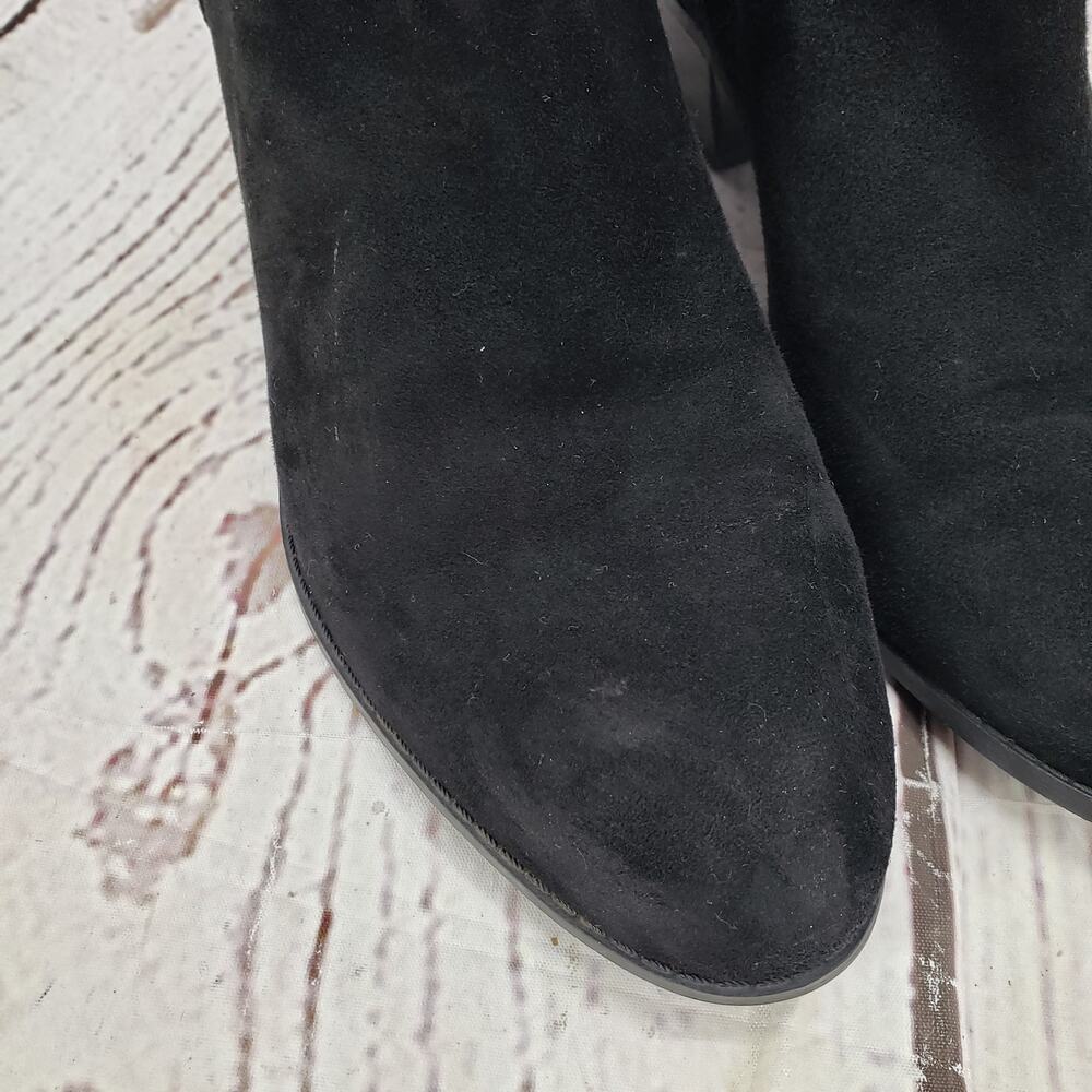 Tommy Hilfiger Women's Black Faux Suede Leather Ankle Boots Size 8.5M - Picture 7 of 12